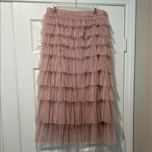 cupcakes & cashmere Blush Layered Tulle Skirt